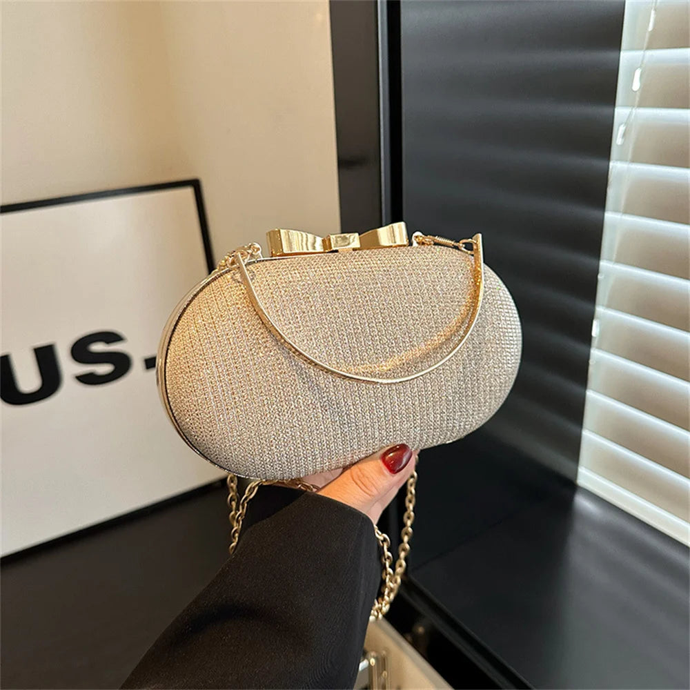 Bolso Aureline | Acabado Glitter con Asa Superior Elegante