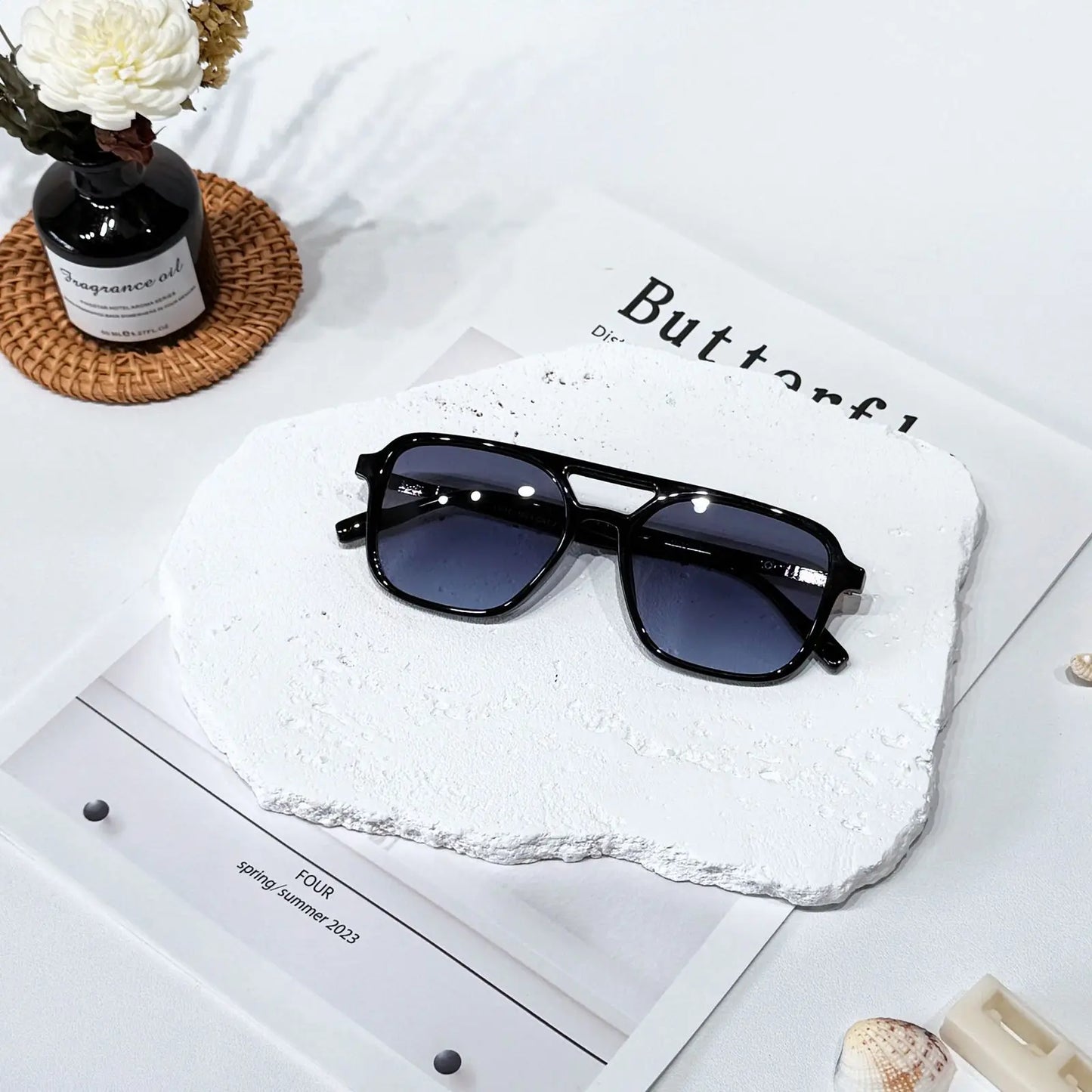 Gafas de Sol ÉLVARO™ Cuadradas para Mujer y Hombre | Diseño Retro Vintage | Estilo Elegante y Moderno | Protección UV400