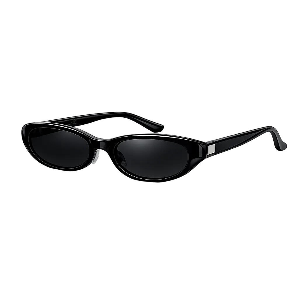 Velaris Noir | Gafas de Sol Cuadradas Pequeñas Vintage Unisex | Diseño Fashion para Hombre y Mujer | Estilo Elegante en Negro para Uso Diario