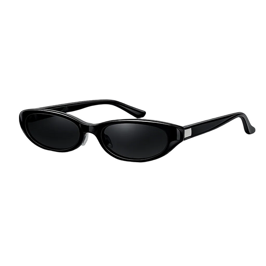 Velaris Noir | Gafas de Sol Cuadradas Pequeñas Vintage Unisex | Diseño Fashion para Hombre y Mujer | Estilo Elegante en Negro para Uso Diario