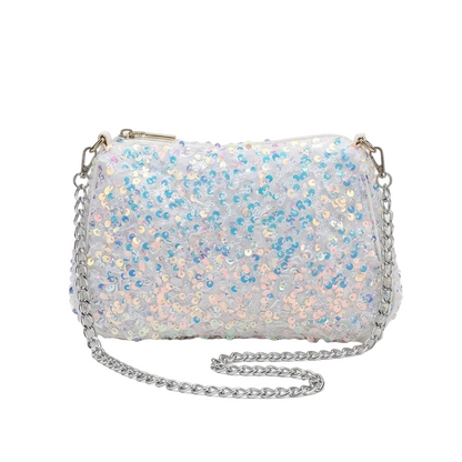 Bolso Noirelle | Acabado en Lentejuelas con Diseño Cuadrado Minimalista