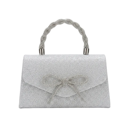 Bolso Bellavie | Lazo de Pedrería con Acabado Glitter Elegante