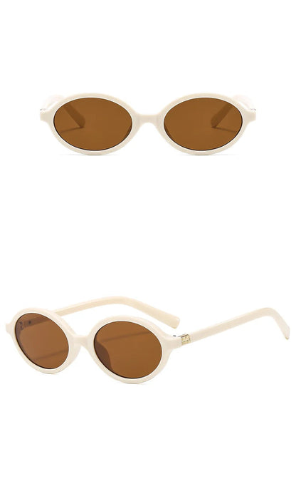 Valenne Noir | Gafas de Sol Ovaladas Pequeñas Vintage Unisex | Protección UV400 para Hombre y Mujer | Diseño Fashion de Lujo con Estilo 2025