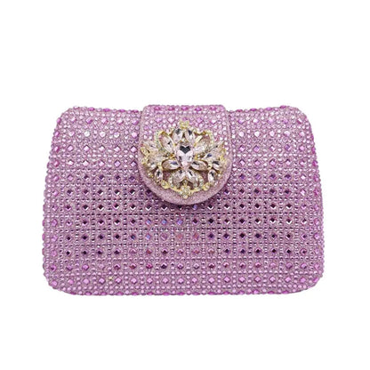 Bolso Diamante Royale | Clutch de Cristales Brillantes con Acabado Metálico de Lujo