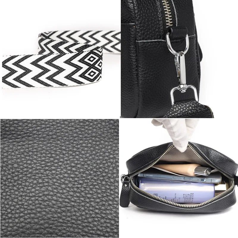 Bolso Catalina | Cuero genuino de color liso con diseño versátil para llevar al hombro o cruzado.