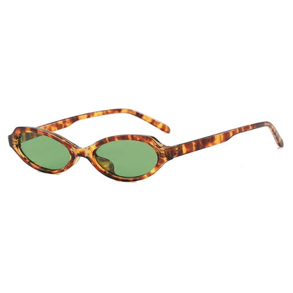 Gafas de Sol Ovaladas Cat Eye para Mujer y Hombre | Protección UV400 | Diseño Vintage Punk | Lentes Verdes