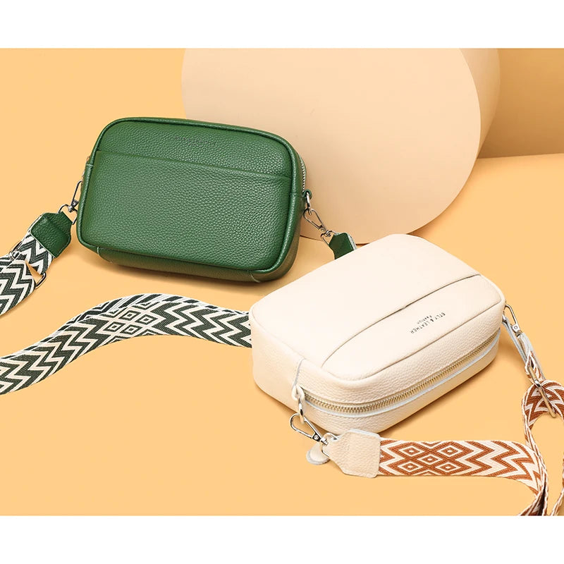 Bolso Catalina | Cuero genuino de color liso con diseño versátil para llevar al hombro o cruzado.