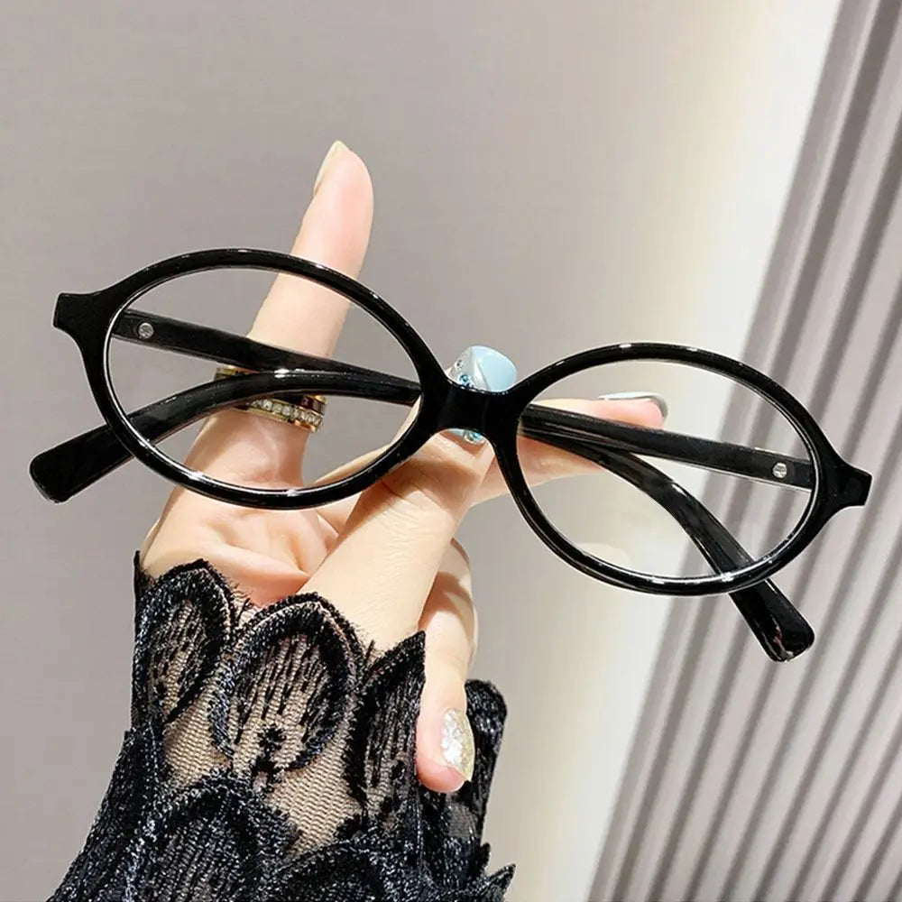 Lunaria Nova | Gafas Ovaladas Retro Y2K para Mujer | Lentes con Filtro de Luz Azul | Montura Ligera para Ordenador, Lectura y Uso Diario