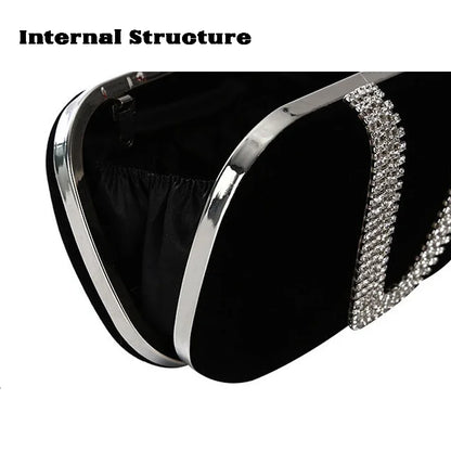 Bolso Esmeralda | Clutch de fiesta con detalles brillantes y cadena elegante para ocasiones .especiales