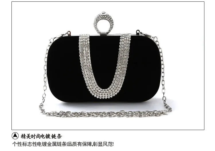 Bolso Esmeralda | Clutch de fiesta con detalles brillantes y cadena elegante para ocasiones .especiales
