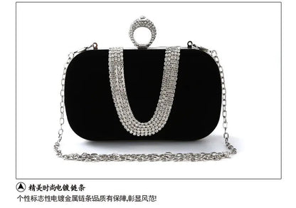 Bolso Esmeralda | Clutch de fiesta con detalles brillantes y cadena elegante para ocasiones .especiales