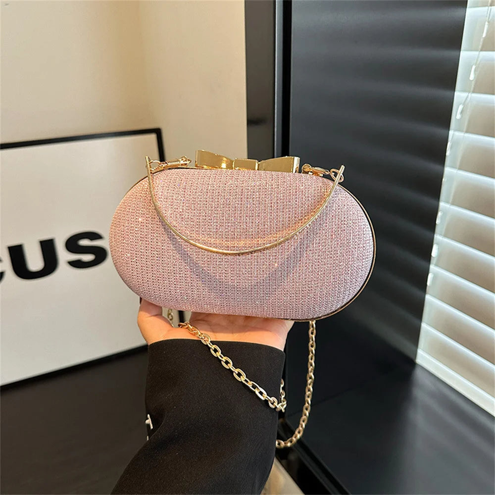 Bolso Aureline | Acabado Glitter con Asa Superior Elegante