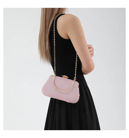 Bolso Seraphine | Acabado Glitter de Lujo con Cadena Elegante
