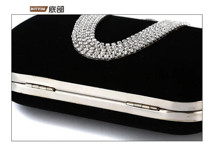 Bolso Esmeralda | Clutch de fiesta con detalles brillantes y cadena elegante para ocasiones .especiales