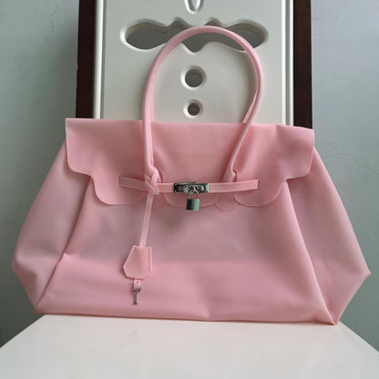 Bolso Crystalia | PVC Transparente en Color Caramelo con Diseño Veraniego