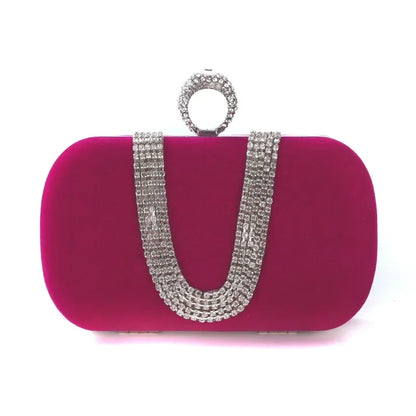 Bolso Esmeralda | Clutch de fiesta con detalles brillantes y cadena elegante para ocasiones .especiales