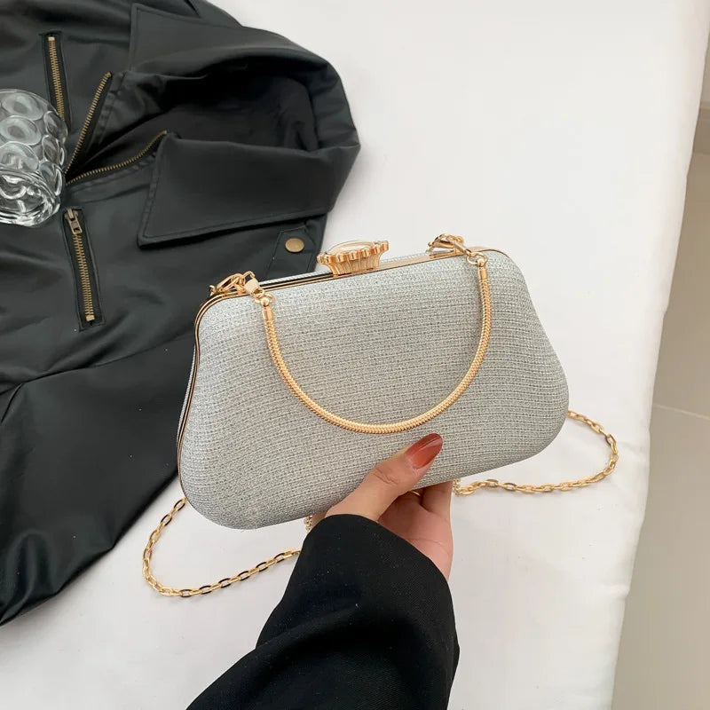 Bolso Seraphine | Acabado Glitter de Lujo con Cadena Elegante