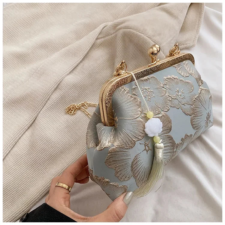 Bolso Seraphine | Acabado Glitter de Lujo con Cadena Elegante