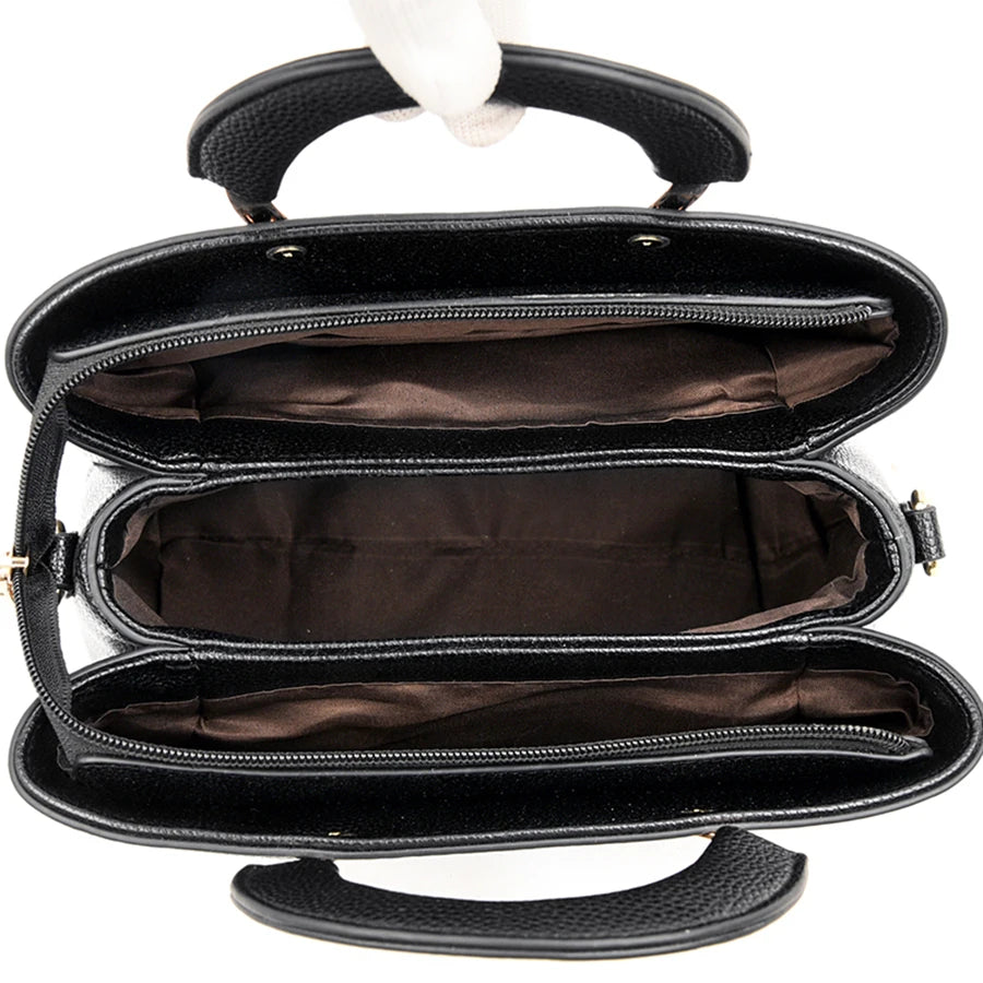 Bolso Marivelle | Cuero Sintético Textura Lichi con Cierre de Cremallera