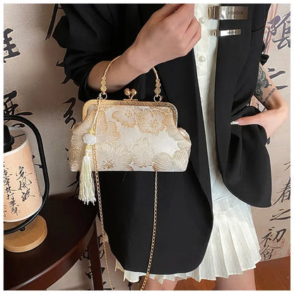 Bolso Seraphine | Acabado Glitter de Lujo con Cadena Elegante