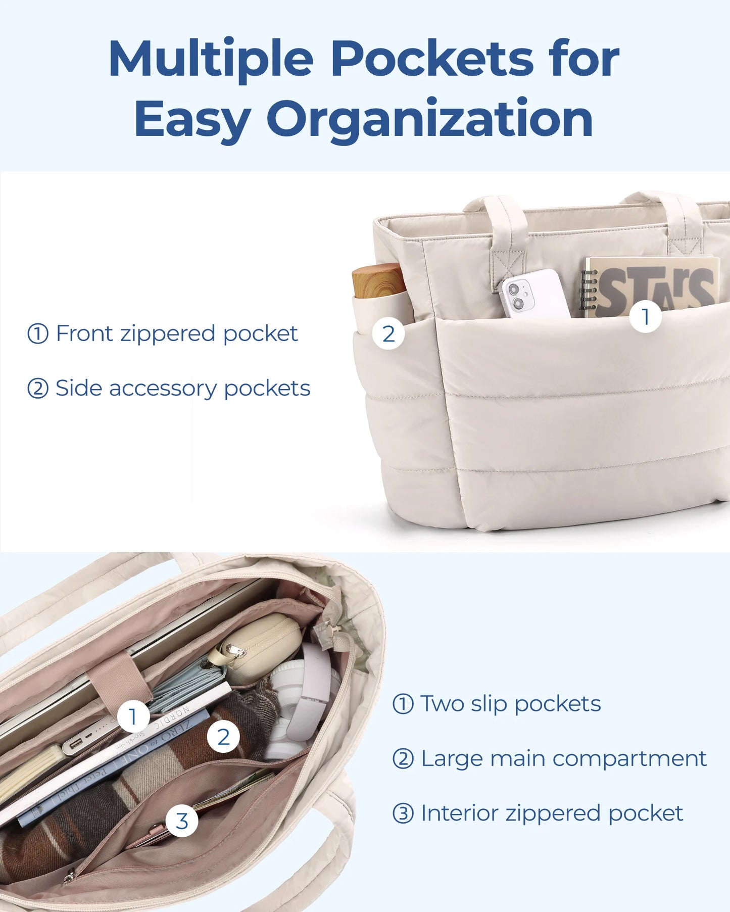 Bolso Sofía | Gran capacidad y diseño versátil, ideal para el trabajo, los estudios y las compras.