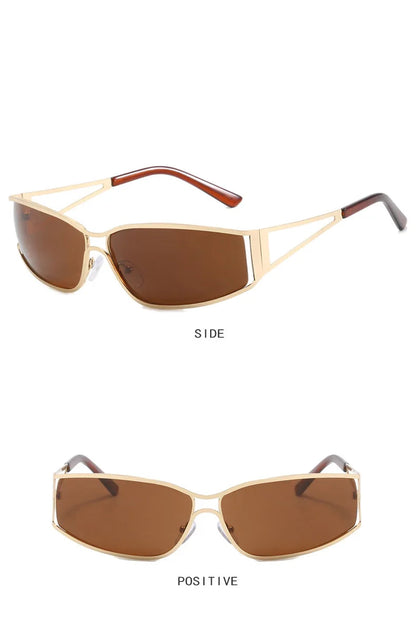 Gafas de Sol NEXORA™ Oversize para Mujer y Hombre | Diseño Y2K Steampunk | Lentes Degradadas con Efecto Espejo | Protección UV400