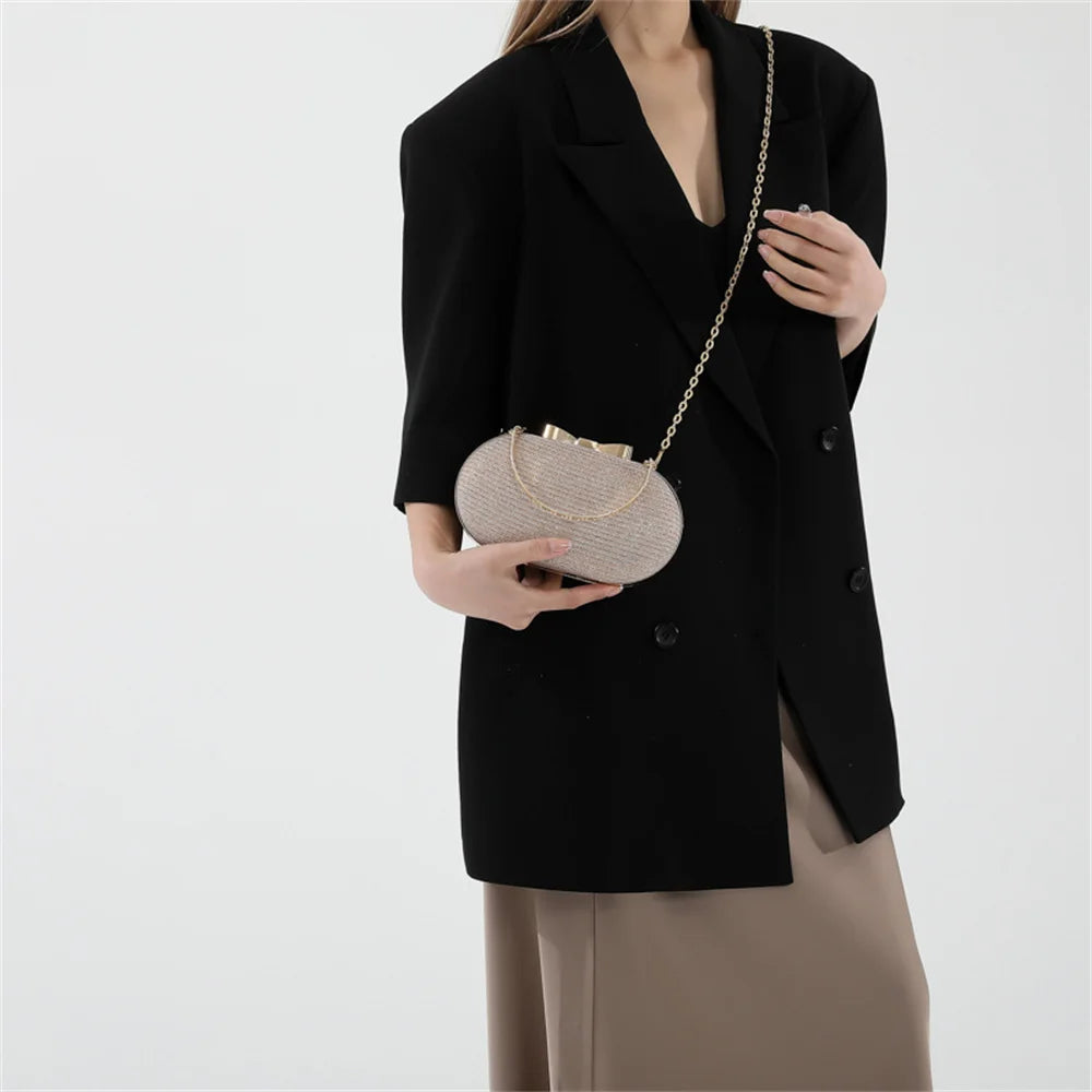 Bolso Aureline | Acabado Glitter con Asa Superior Elegante