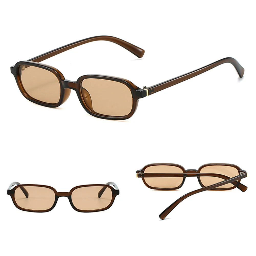 Avenor Edge | Gafas de Sol Rectangulares Vintage Unisex | Protección UV400 para Hombre y Mujer | Diseño Retro de Montura Pequeña y Estilo 2026