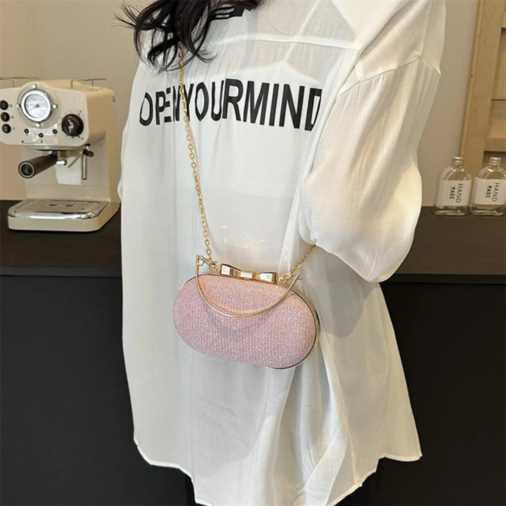Bolso Aureline | Acabado Glitter con Asa Superior Elegante