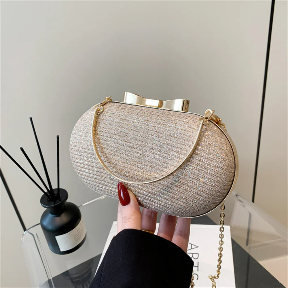 Bolso Aureline | Acabado Glitter con Asa Superior Elegante