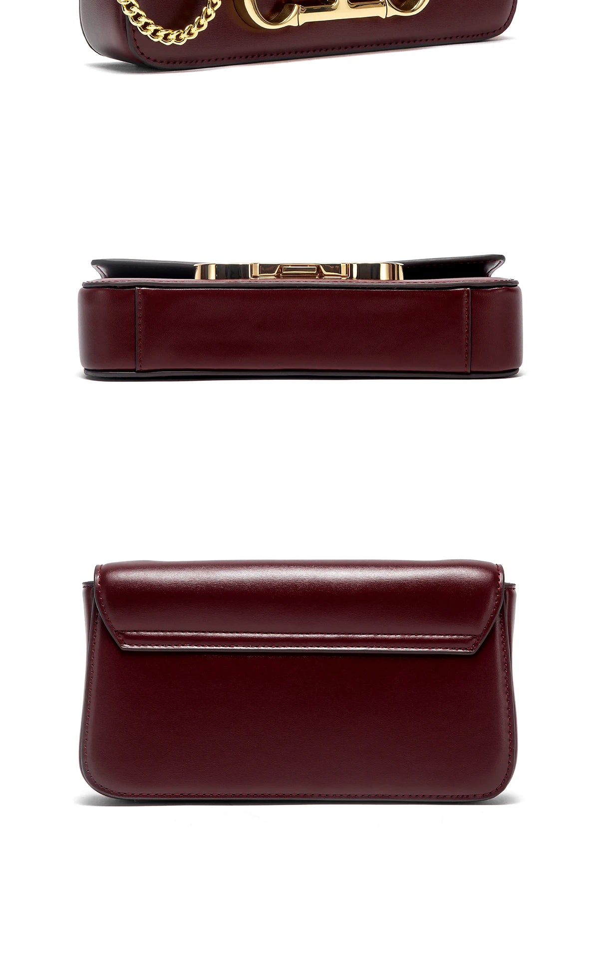 Valvet Aurelia Noir — Bolso de Cadena con Solapa Elegante