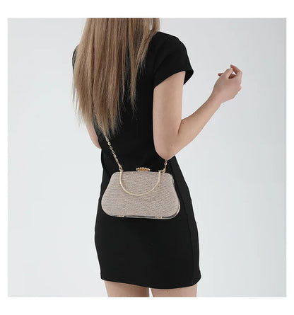 Bolso Seraphine | Acabado Glitter de Lujo con Cadena Elegante