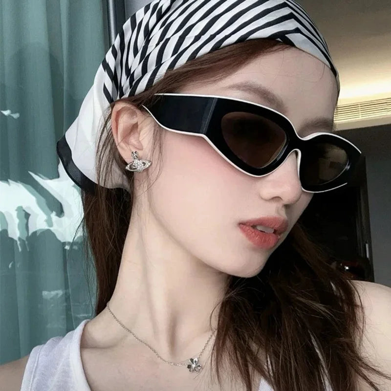 Ravelle Éclipse | Gafas de Sol Cat Eye Vintage Unisex | Diseño Ovalado para Hombre y Mujer | Estilo Retro Elegante para Uso Diario