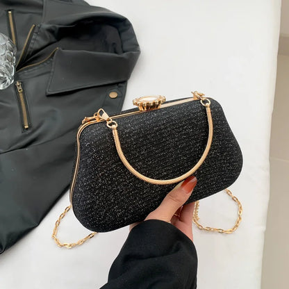 Bolso Seraphine | Acabado Glitter de Lujo con Cadena Elegante