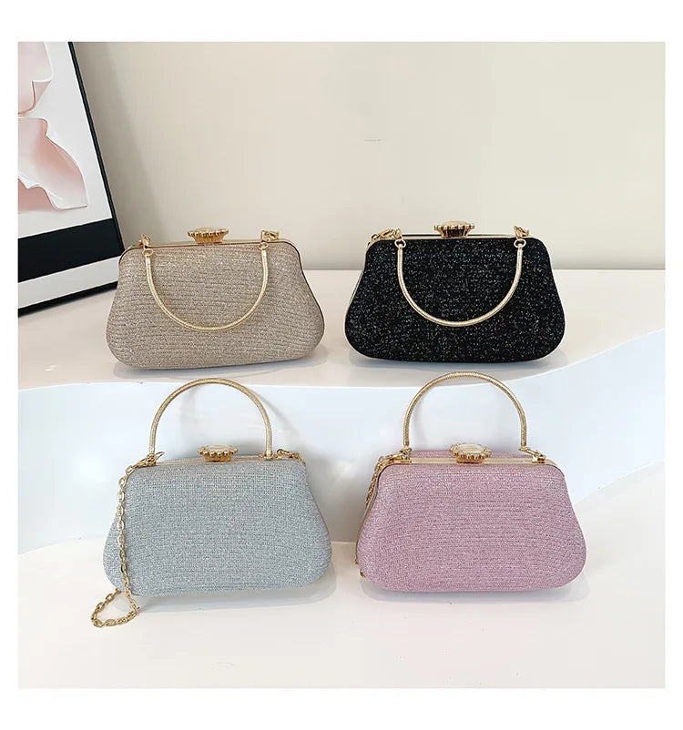 Bolso Seraphine | Acabado Glitter de Lujo con Cadena Elegante