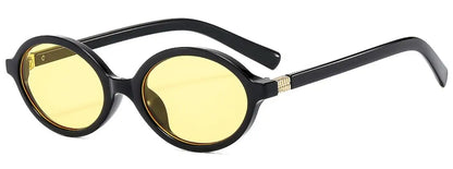 Valenne Noir | Gafas de Sol Ovaladas Pequeñas Vintage Unisex | Protección UV400 para Hombre y Mujer | Diseño Fashion de Lujo con Estilo 2025