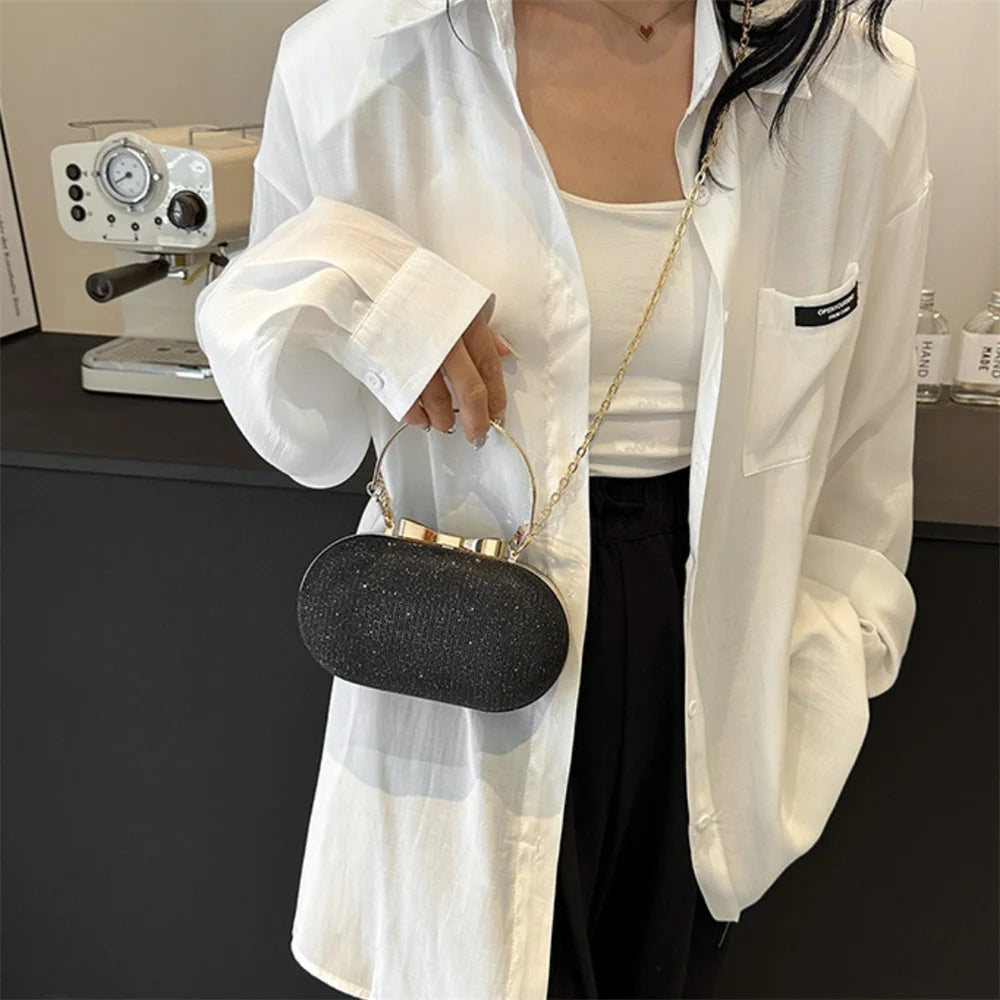 Bolso Aureline | Acabado Glitter con Asa Superior Elegante