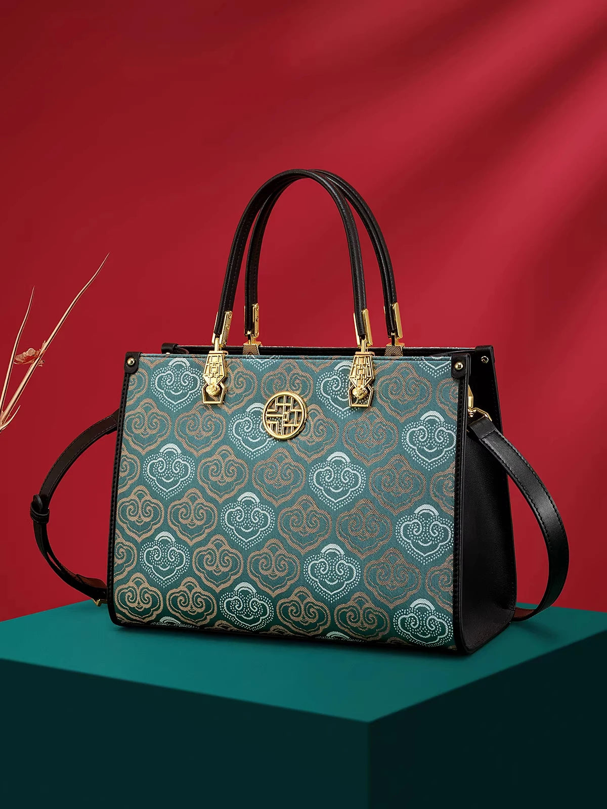 Bolso Jade Imperial | Bordado Tradicional Chino con Estilo Vintage y Elegancia Atemporal