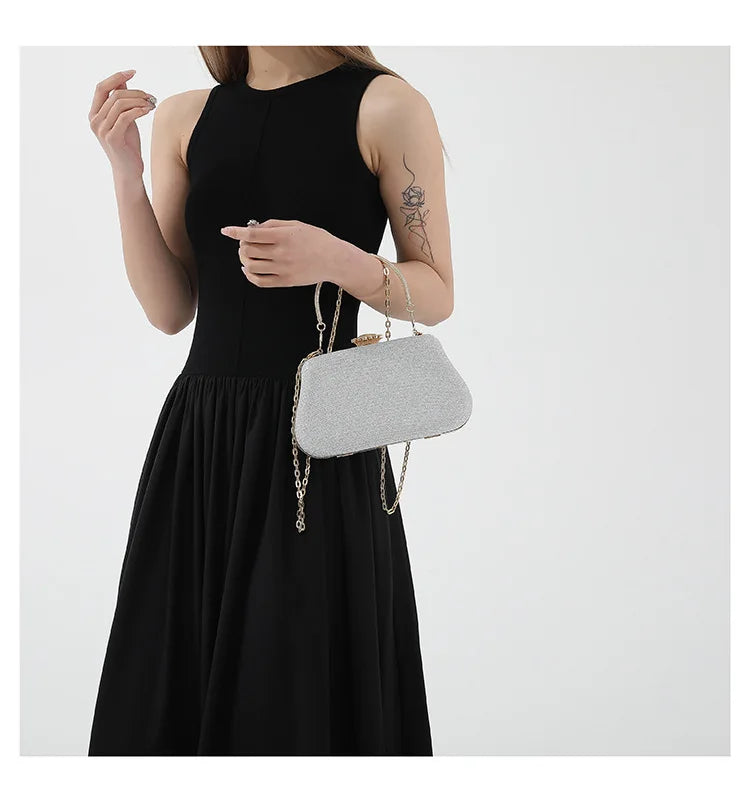 Bolso Seraphine | Acabado Glitter de Lujo con Cadena Elegante