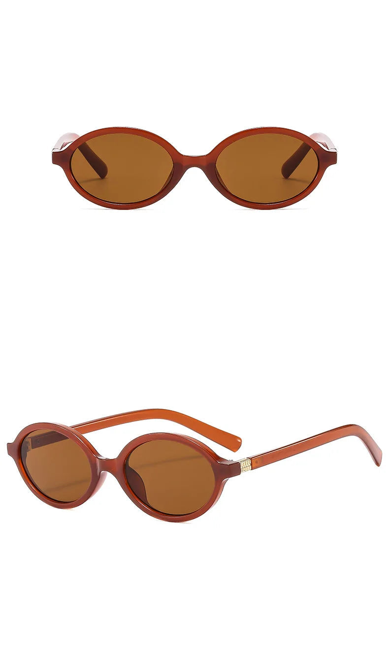 Valenne Noir | Gafas de Sol Ovaladas Pequeñas Vintage Unisex | Protección UV400 para Hombre y Mujer | Diseño Fashion de Lujo con Estilo 2025