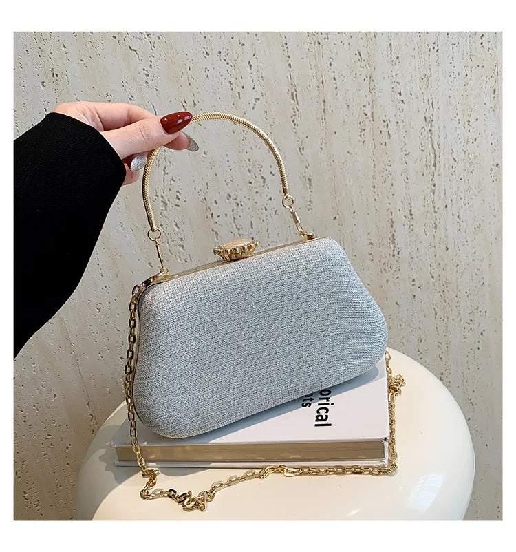 Bolso Seraphine | Acabado Glitter de Lujo con Cadena Elegante