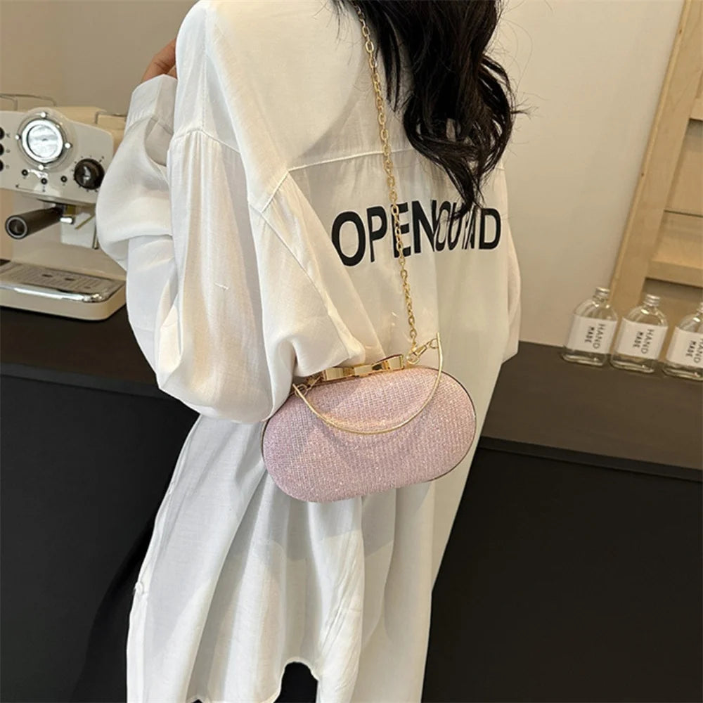 Bolso Aureline | Acabado Glitter con Asa Superior Elegante