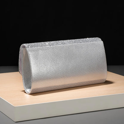 Bolsa Celestine | Acabamento em Paetês Metálicos com Alça de Corrente Elegante