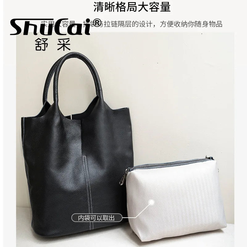 Bolso Miranda | Cuero vacuno suave con gran capacidad y diseño tipo bucket para el uso diario.