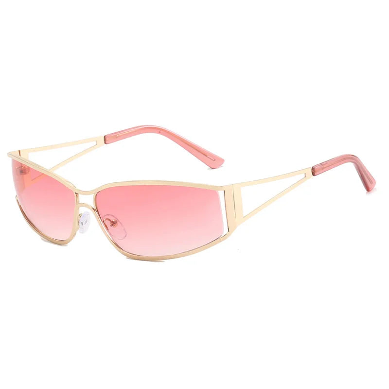 Gafas de Sol NEXORA™ Oversize para Mujer y Hombre | Diseño Y2K Steampunk | Lentes Degradadas con Efecto Espejo | Protección UV400