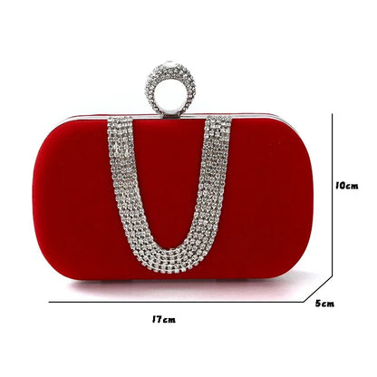 Bolso Esmeralda | Clutch de fiesta con detalles brillantes y cadena elegante para ocasiones .especiales