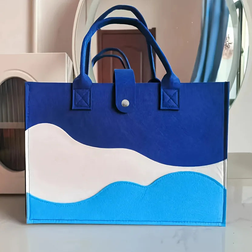 Bolso Siena Rayas | Tote de Lona a Rayas con Diseño Multifuncional y Gran Capacidad