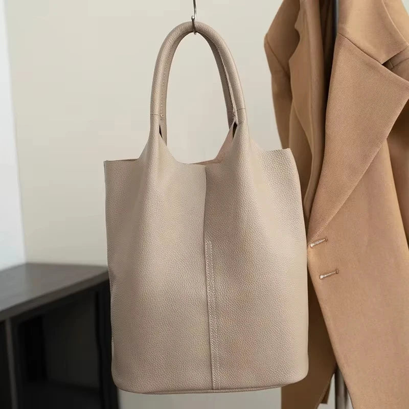 Bolso Miranda | Cuero vacuno suave con gran capacidad y diseño tipo bucket para el uso diario.