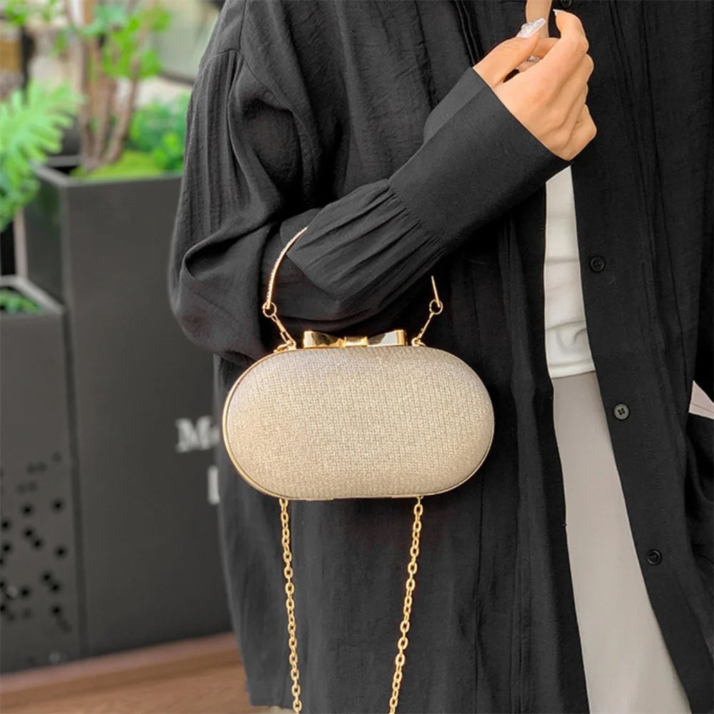 Bolso Aureline | Acabado Glitter con Asa Superior Elegante