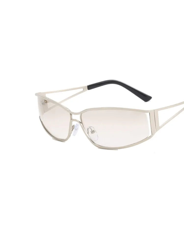 Gafas de Sol NEXORA™ Oversize para Mujer y Hombre | Diseño Y2K Steampunk | Lentes Degradadas con Efecto Espejo | Protección UV400